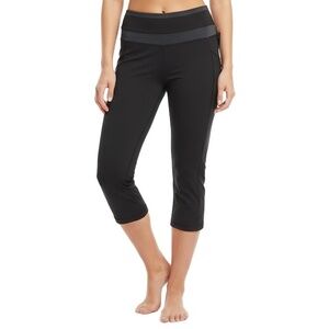 Kirkland Capri Pants Size S Black Mid Rise Yoga Active Stretch Fitness Cropped